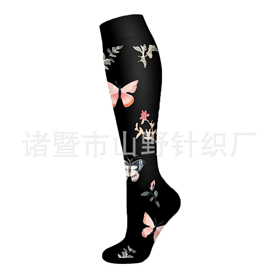 Calcetines Largos de Compresión Deportivos 200N de Nailon, Respirable y Absorción del Sudor, para Correr image 185