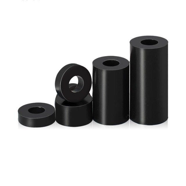 供应直径 7-3.2MM ABS直通柱 圆形空心间隔管柱 PCB板隔离柱黑色