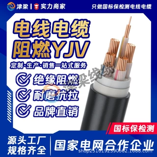 源头工厂阻燃YJV电缆线3/4/5芯4/6/10平方电线国标铜芯插座电源线