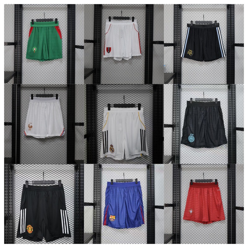 2627 Player Version Pants Real Madrid Manchester United France Arsenal Italy Quick-Drying Jersey Shorts Cross-Border Wholesale