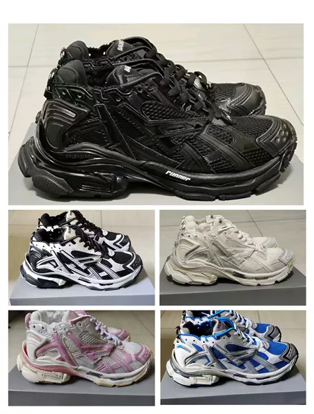 Cross-Border High-Quality Paris Seventh-Generation Runner7.0 Men's and Women's Dad Shoes Ins Height-Increasing Vintage Versatile Casual Sneakers