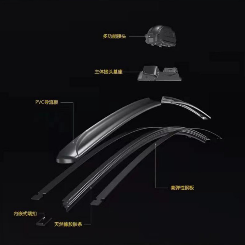 Emprender limpiaparabrisas personalizados, tiras de goma para limpiaparabrisas de coche multifuncional deshuesadas, agente de marca de venta directa de fábrica de Xiamen
