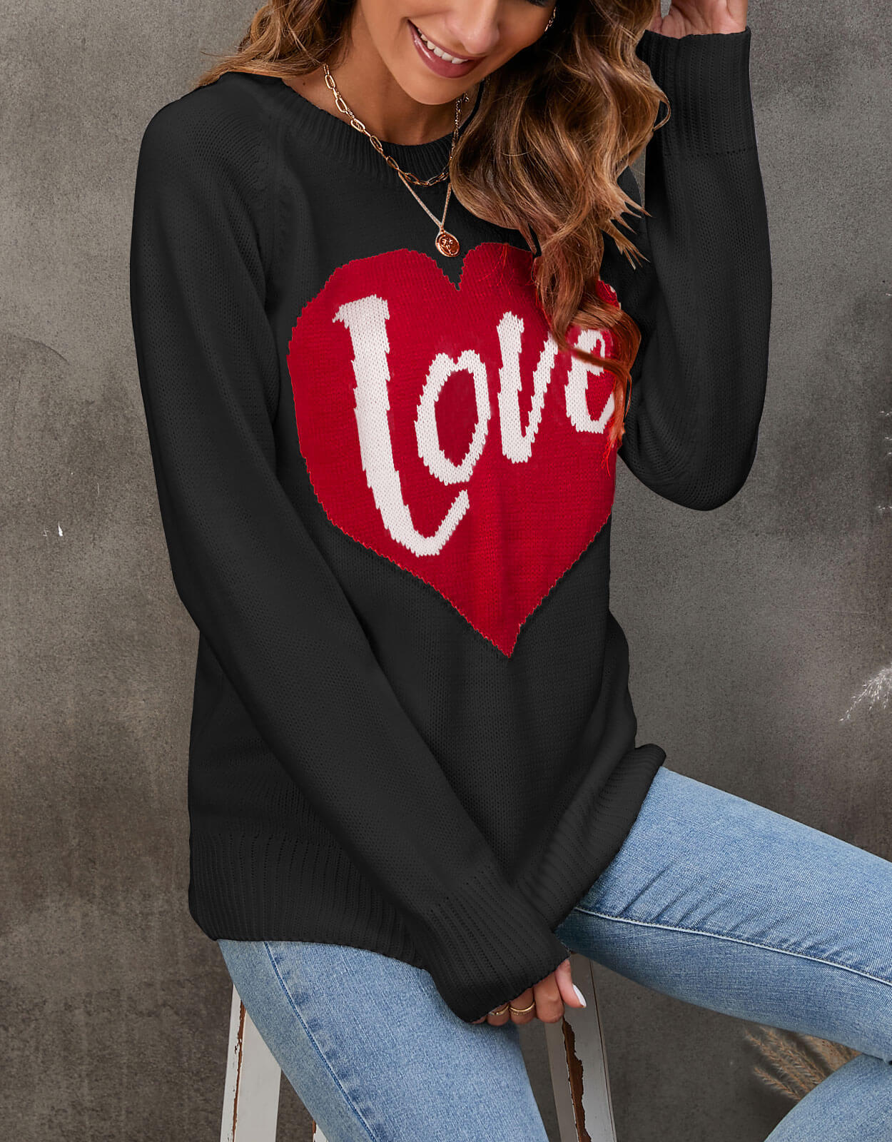 Women's Sweater Long Sleeve Sweaters & Cardigans Elegant Streetwear Letter Heart Shape display picture 16