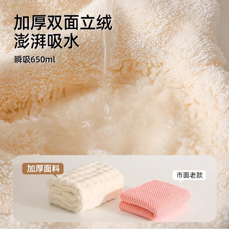 2025 nuevo sombrero de cabello seco grueso súper absorción de agua secado rápido toalla de cabello seco de dama lavado de cabello bolsa toalla sombrero de baño