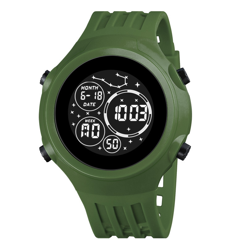 Los estudiantes de secundaria y secundaria al aire libre deportes electrónicos reloj de moda juvenil multifunción luminoso despertador reloj electrónico al por mayor