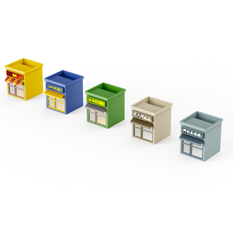 Creative Pen Holder, Convenience Store Model, Large Quantity, Good Price, Storage Box, High-Looking Stationery Ornaments, Desk Pen Holder, Customizable