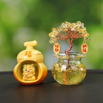 Car ornaments, Ornament Car Accessories Dashboard - gourd-pixiu-ornaments-b-huangfa-money-tree