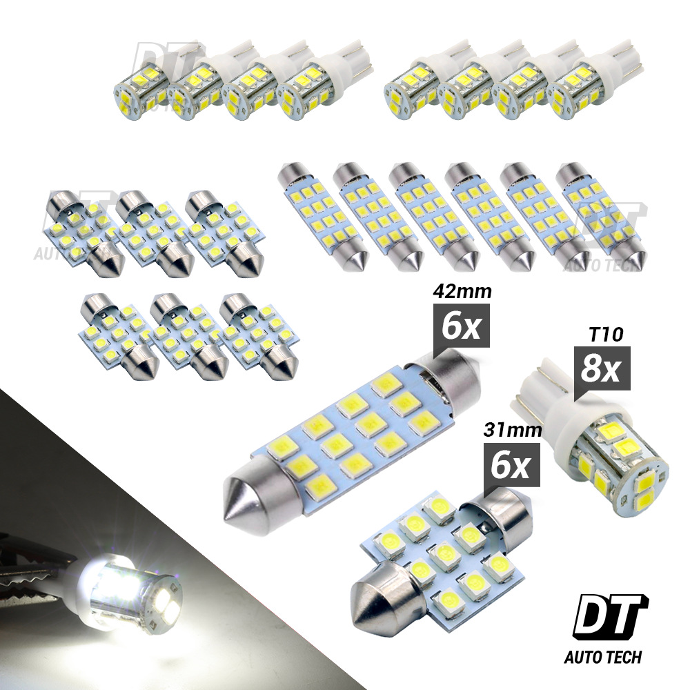 Auto LED conjunto de 20PCS lámpara de techo T10 lámpara de ancho de doble punta lámpara de lectura lámpara de matrícula lámpara interior