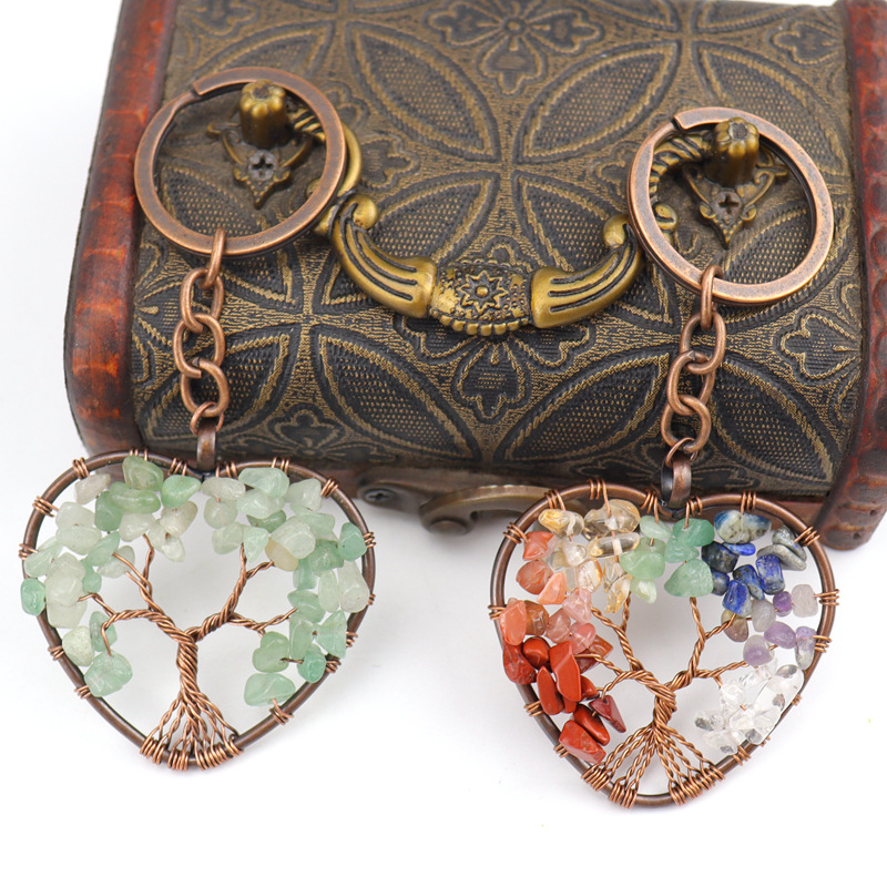 Fashion Tree Natural Stone Copper Beaded Women's Keychain 1 Piece display picture 2