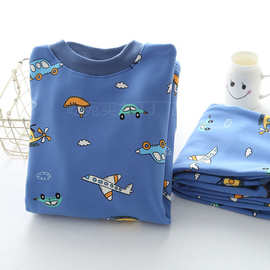 儿童保暖内衣套装男女童加绒加厚中大童秋冬中领打底保暖衣睡衣