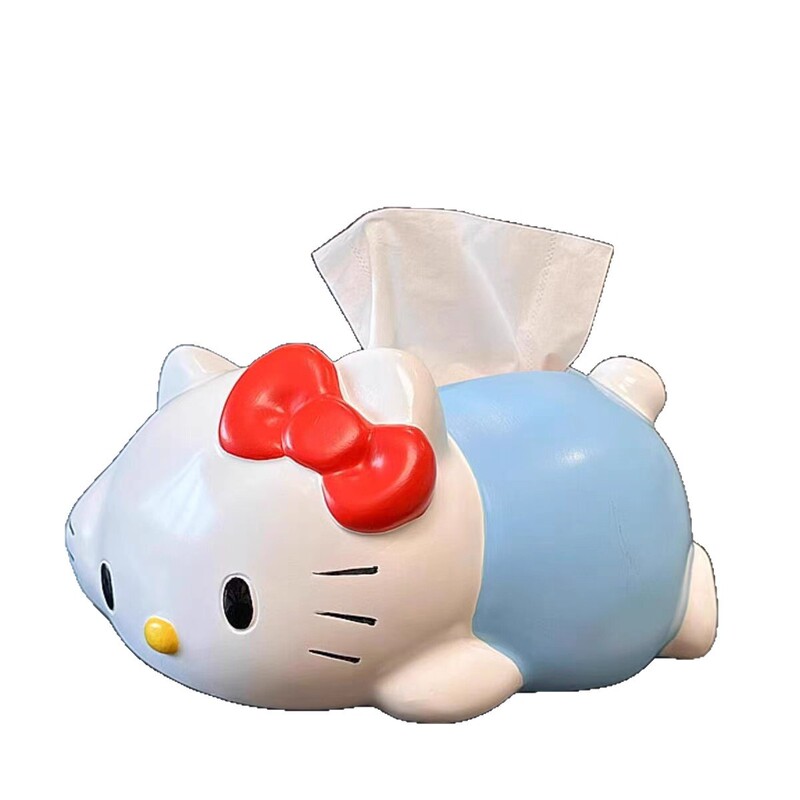 hellokitty可爱抽纸盒卡通凯蒂猫纸巾盒子KT猫玩偶公仔摆件小|undefined