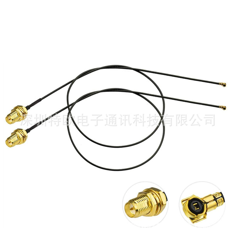 U.FL IPX IPEX MHF4代转RP-SMA母公针转接线0.81mm同轴跳线延长线