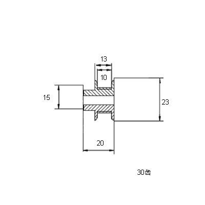 2GT同步带轮 30/32/36齿内孔径5/6.35/8mm齿宽10mm高品质同步轮
