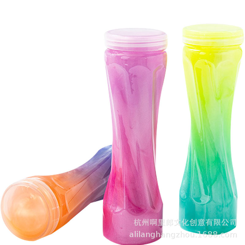 Barro de cristal colorido perlado degradado, cintura pequeña, barro de cristal de tres colores, nuevo slime, venta directa de fábrica de juguetes para niños