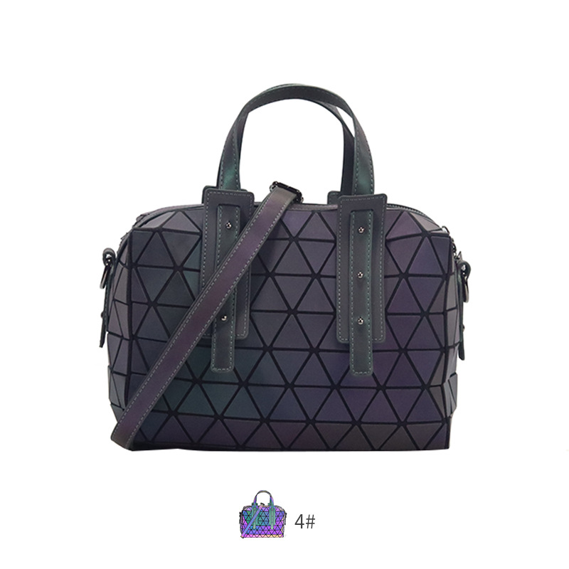 2023 nuevo bolso de las mujeres europeas y americanas moda bolso de las mujeres luminosas retro nicho rombo solo hombro crossbody almohada bolsa