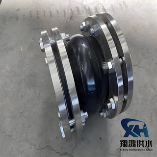 KXT可曲橡胶国标接头螺纹接头铸铁软接头配件弹性橡胶软连接法兰
