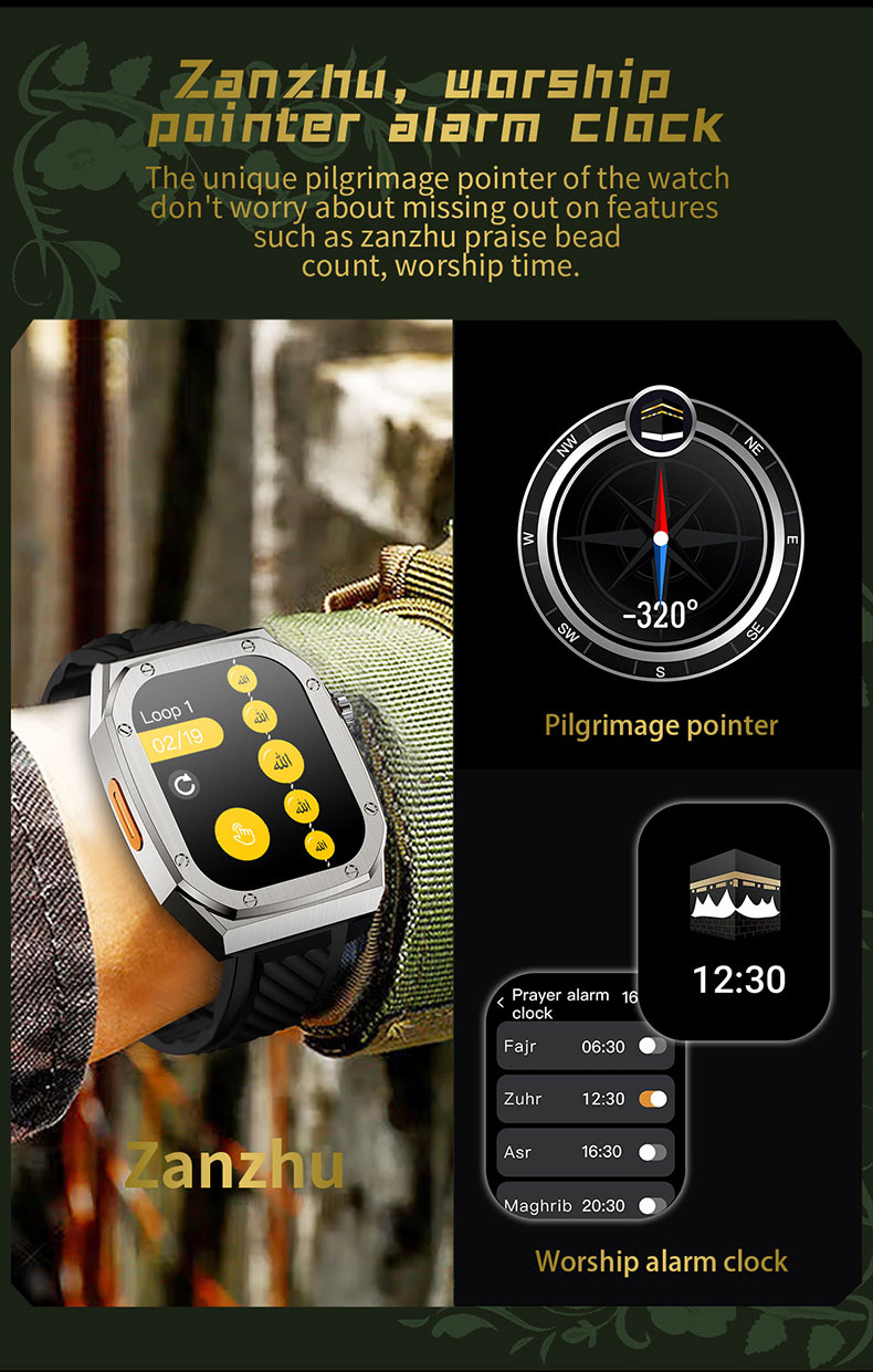 New Z79 Max Smart Watch Private Model Huaqiangbei Steel Case Double Band Compass NFC New Product_voghion.com