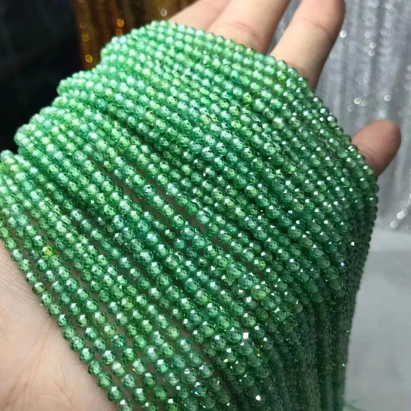 Mingdu クリスタルカラージルコンサッカーフェイスルースビーズ DIY ジュエリーアクセサリー赤黄青緑白ジルコン DIY ビーズ|undefined