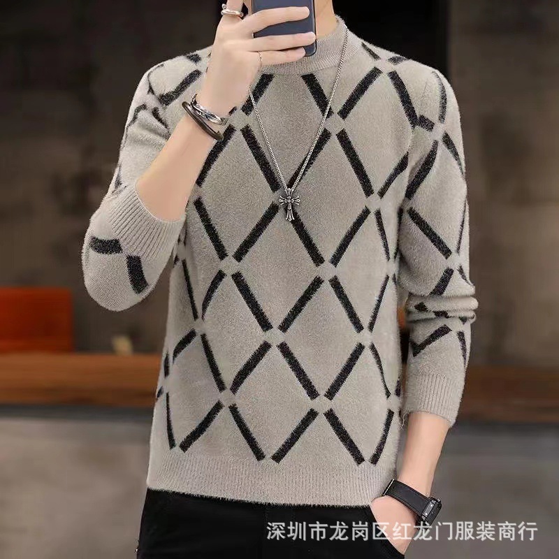 2022 Autumn and winter new stylish thick pullover sweaters for men and warm wool sweaters, wholesale from foreign trade sources at street stalls pic 13