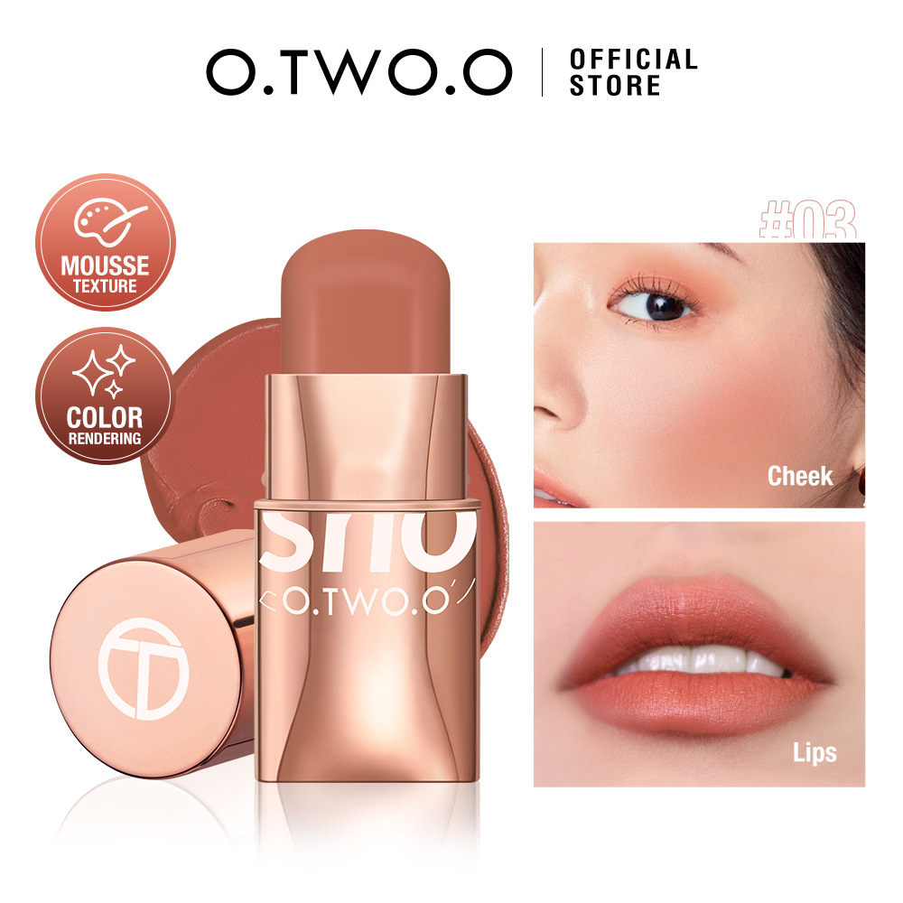 O.TWO.O Vitality Smooth Cream blush Trimming Brighten Color natural Nude make-up Blush Stick Cosmetics SC049