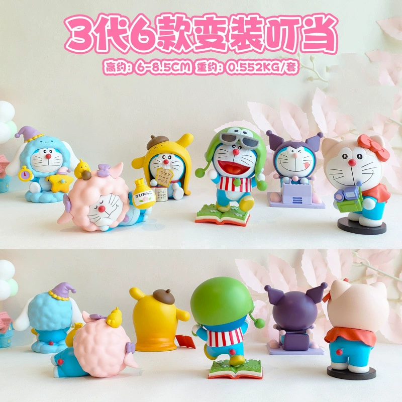 Sanrio, cute table minifigure, doll, Doraemon, Birthday gift