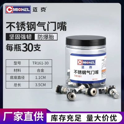 Mike's Stainless Steel Valve Stem Is Made of Alloy Material, Sturdy and Durable, Explosion-Proof Tire Valve with Core for Vacuum Tires