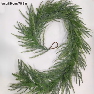Cross-Border Amazon Christmas Decoration Nobuke Rattan Simulation Soft Rubber Pine and Cypress Christmas Rattan Garland