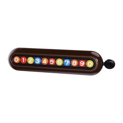 M bean parking number plate double number can hide the new girl car temporary mobile phone plate car interior (Nömrəli dayanma kartı) - brown