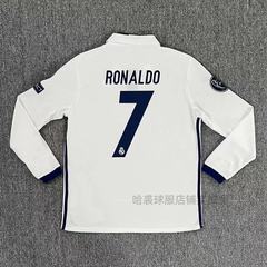リアルマドリード長袖皇馬レトロなユニホーム7号cロ16-17シーズンのユニホームサッカー服卸売り代発