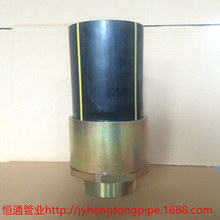 PE燃气丝扣直管钢塑转换接头 直管转换 钢塑件法兰 天然气矿用