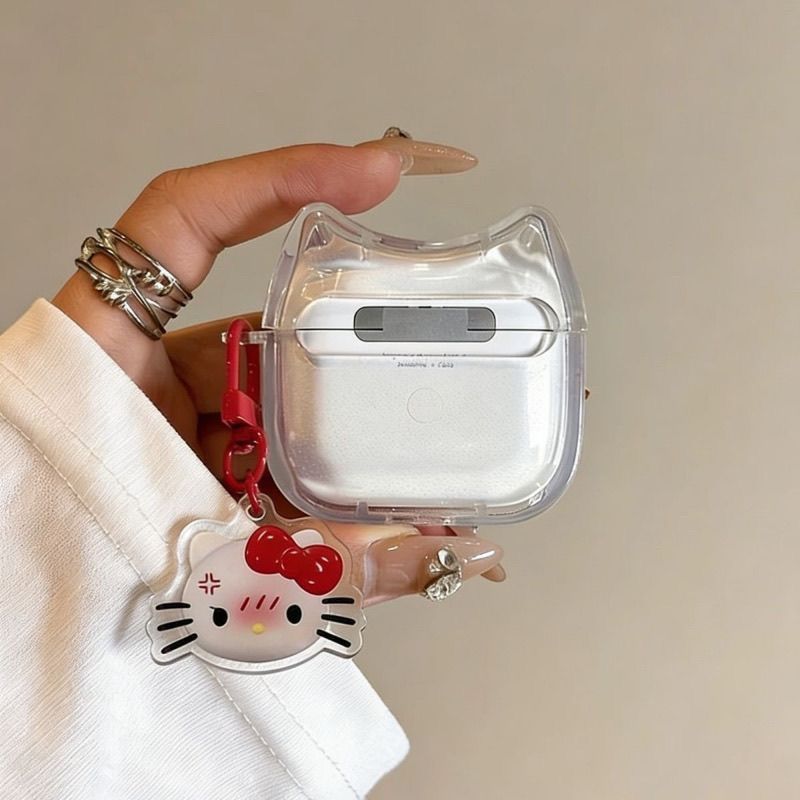 Angry KT Cat AirPods4 Bluetooth auriculares protectoras AirPodPro3 estuche Huaqiang Bei 5 generación