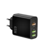 European standard [black 3USB+2PD] charging head