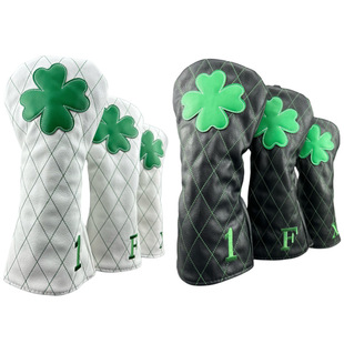 Golf Cart Cover Large Four-leaf Clover Grid Unisex Wooden Pole Protective Cover in stock New