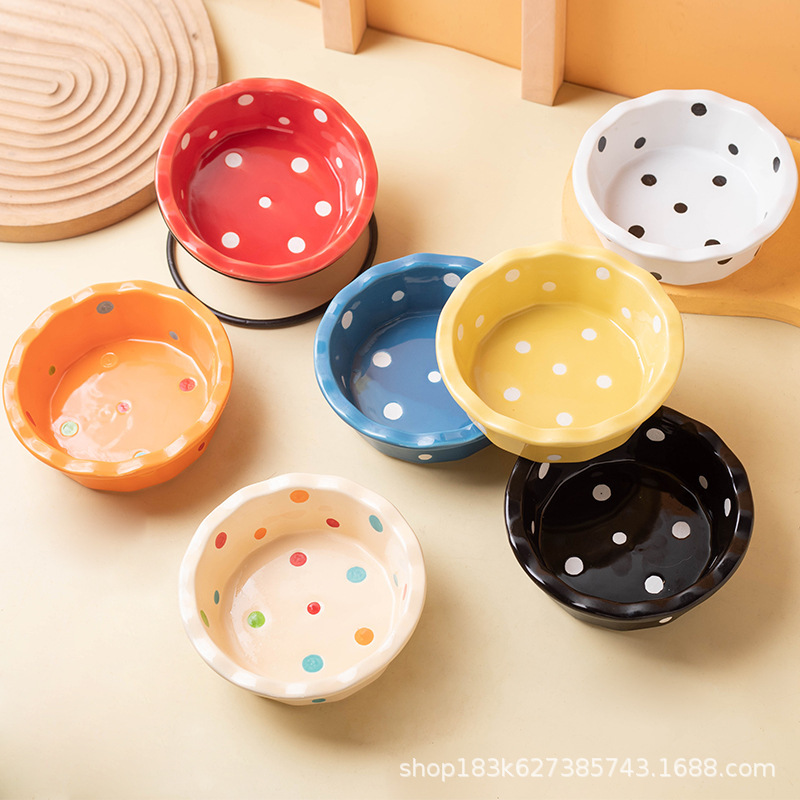 Ceramic Cat Bowl Protecting Cervical Rack Black-proof Chin Cat Food Basin Small Dog Teddy Tilt Cat Food Bowl Cat Supplies Ceramic Cat Bowl Protecting Cervical Rack Black-proof Chin Cat Food Basin Small Dog Teddy Tilt Cat Food Bowl Cat Supplies