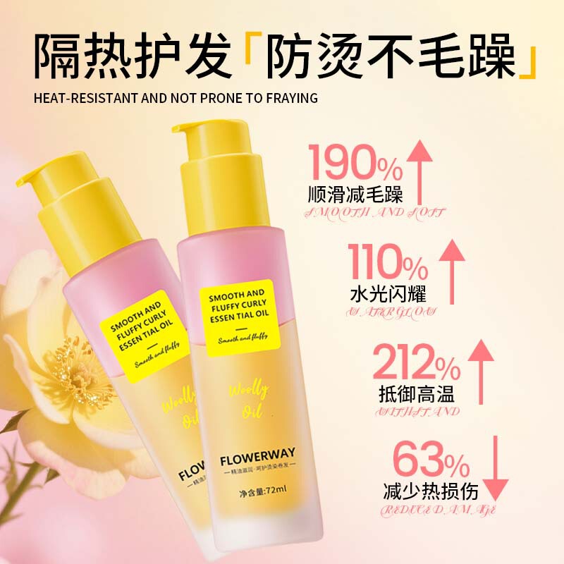 FLOWERWAY 柔顺蓬松卷卷精油持久定型不毛躁自然蓬松立体卷卷精油|undefined