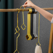 服装店S挂钩长钩金色s型挂钩菱形扁钩S勾子挂衣服展示货架裤钩挂