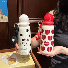 かわいいボール断熱カップオリジナル学生漫画直接飲料カップポータブルステンレス鋼ノンスリップガールカップギフト