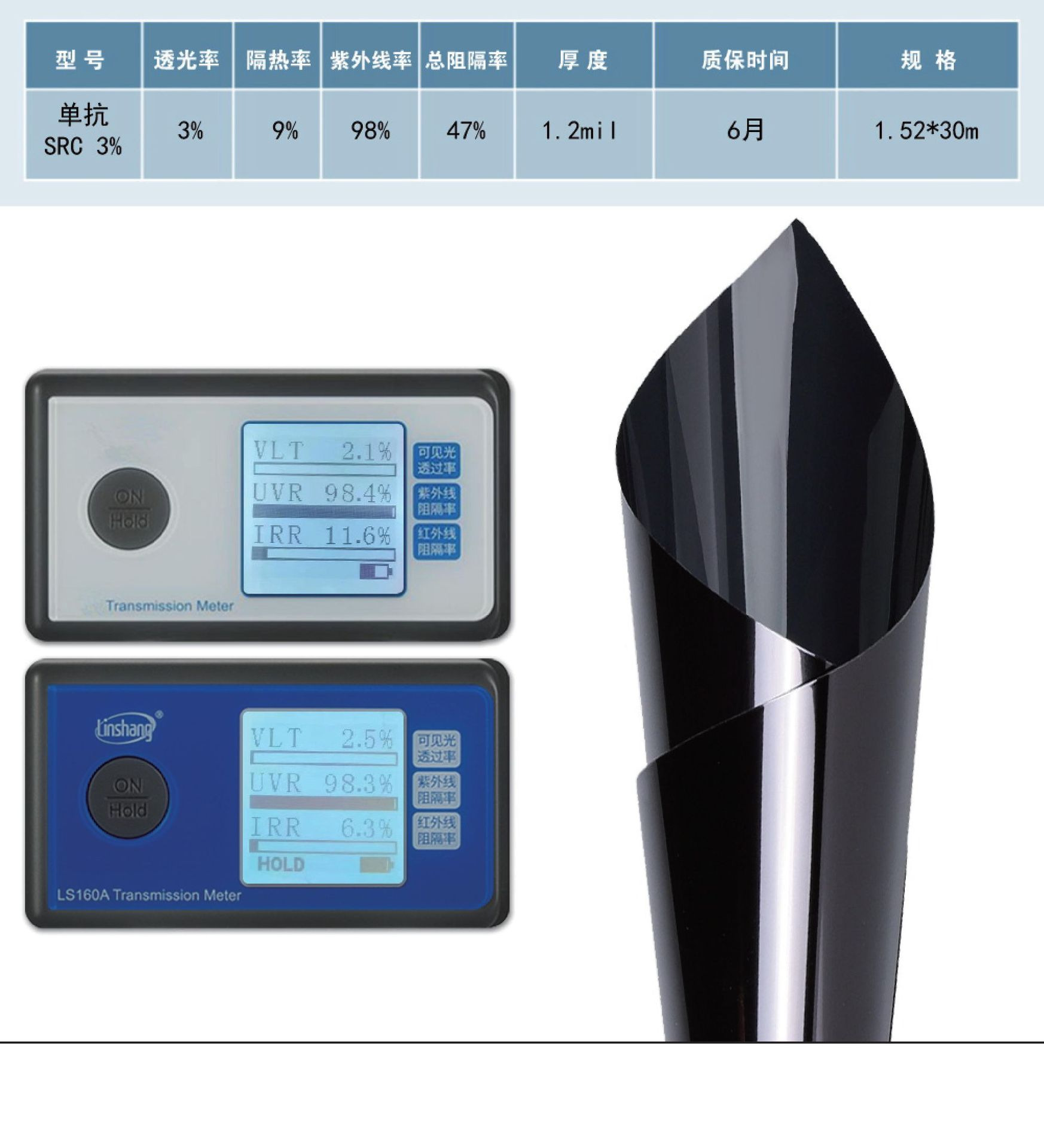 Single-Layer Series Car Window Film, Explosion-Proof Film, Safety Film, Solar Film, Full Car Wrap Film, Direct Sales from the Manufacturer