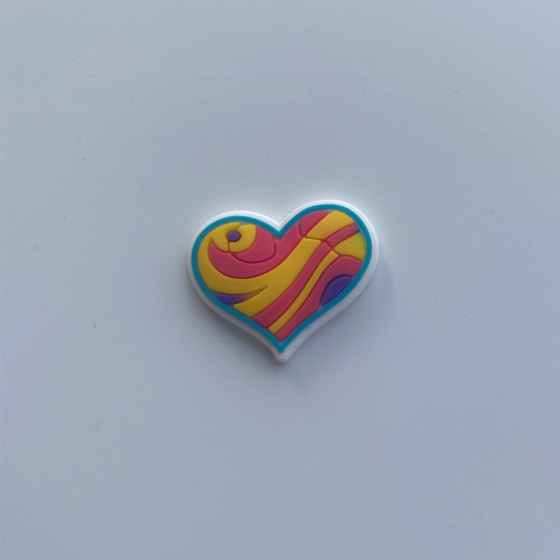 Amazon transfronteriza zapatos flor paz amor PVC de dibujos animados de goma suave agujero zapatos accesorios zapatos decoraciones accesorios en stock