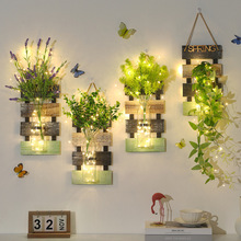 电视机两侧挂件墙壁装饰挂件客厅卧室电视背景墙面绿植物玄关墙