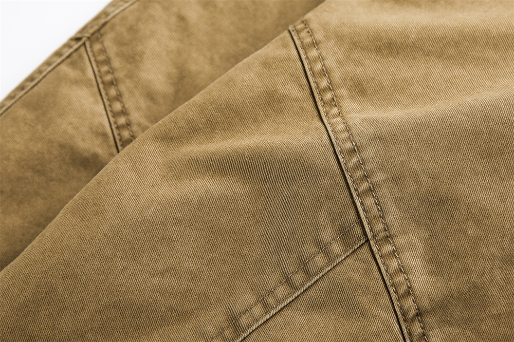 Men's Stand Collar Patchwork Workwear Jacket Loose Fit Trendy Top_voghion.com