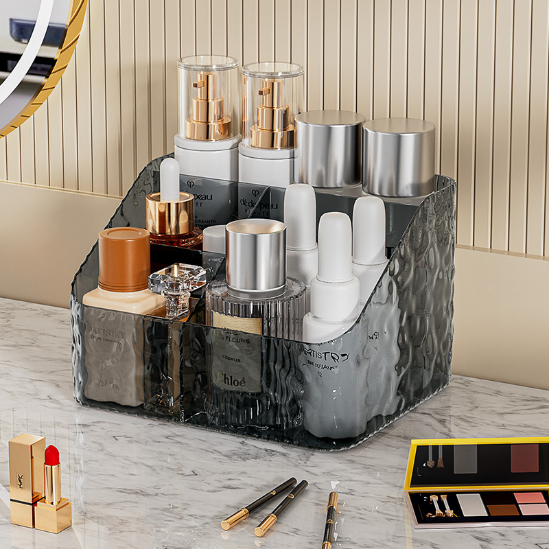 Caja de almacenamiento de cosméticos Caja de almacenamiento de escritorio de gran capacidad Caja de almacenamiento transparente de acrílico Caja de almacenamiento de productos para el cuidado de la piel de lápiz labial