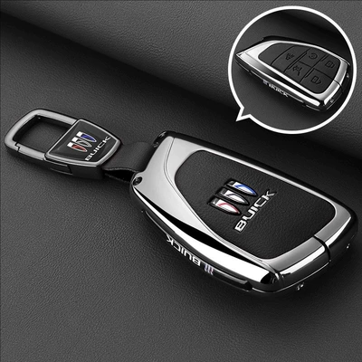 Static Rod/Key Bag, Suitable for Buick Envision - smart-5-button-black-leather-car-logo-buckle