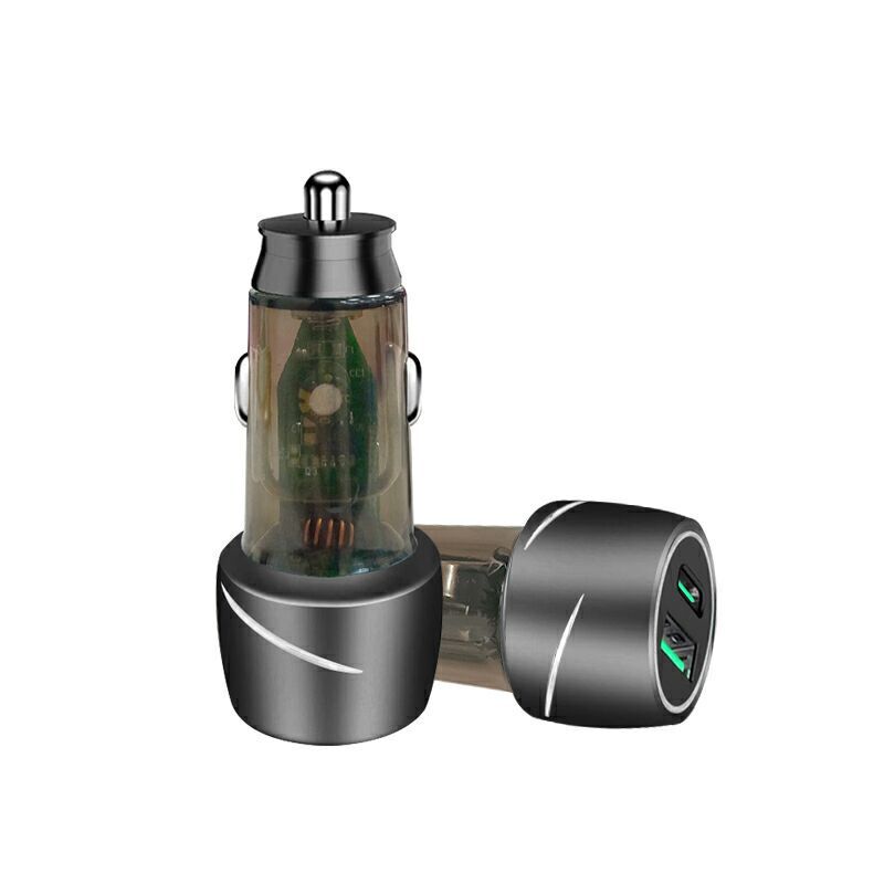 Manufacturer's NeW Hot-selling PD Charger USB + PD 15W Car Charger a + C Aluminum Alloy Car Charger Manufacturer's NeW Hot-selling PD Charger USB + PD 15W Car Charger a + C Aluminum Alloy Car Charger