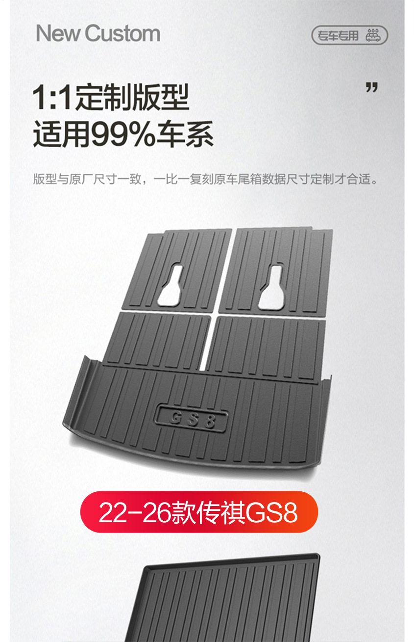 Gac Trumpchi Gs8 Trunk Mat Second Generation Full Vehicle Accessories 2026 Model Car Decoration Special Product Tail Box Mat