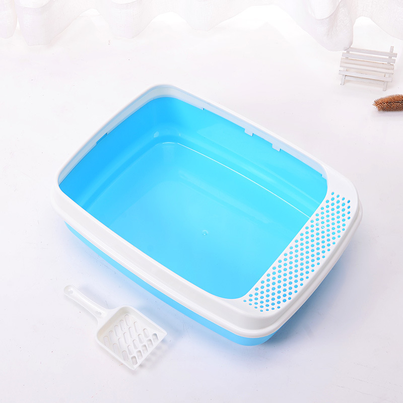 Gran por mayor Pet Boer lavabo de arena para gatos semicerrado desmontable inodoro para gatos anti-exterior barato enviar pala de arena para gatos y artículos para perros
