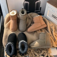 东北短筒加厚冬季皮毛一体雪地靴2025新款女款男牛皮防滑大码棉鞋