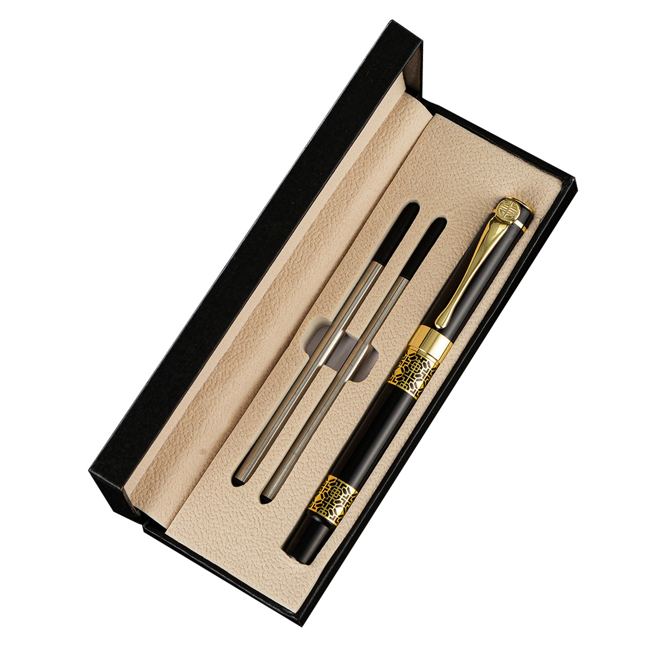 Pluma de agua de grano de madera negro