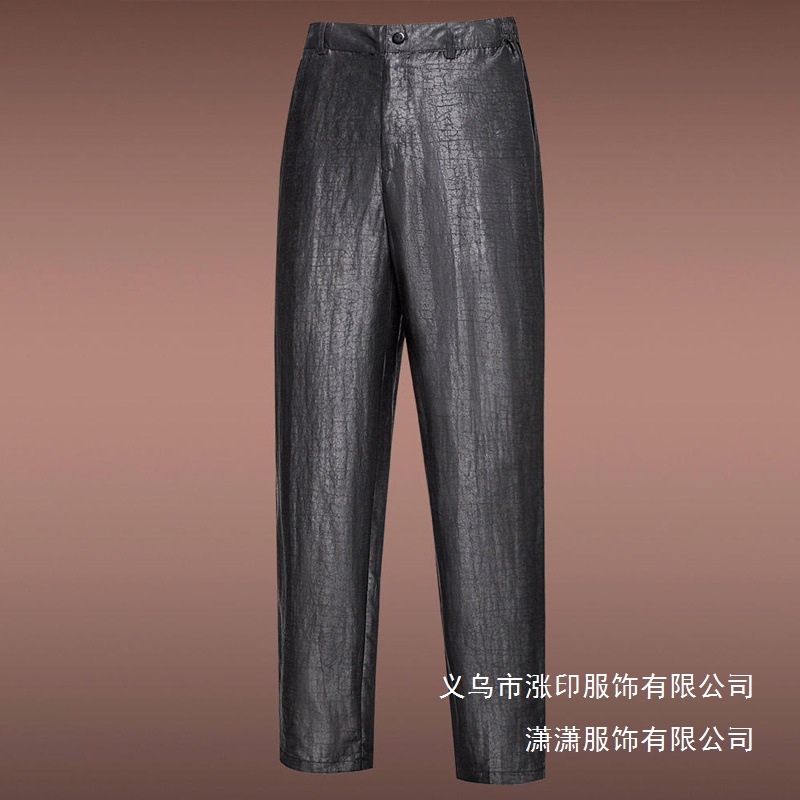 Men's Summer Silk Pants Made of Silk, Mulberry Silk, Satin, and Tussah Silk, Chinese Style Cicada Silk Men's Trousers Wholesale