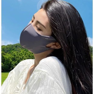 Summer 3D Stereo Ice Silk Sunscreen Mask, Face Slimming, Heat-Insulating and Breathable Outdoor Sunshade, Anti-Uv Face Mask
